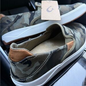 Olukai Lae’ahi Pa’i Husk/Camo Slip On Sneaker- 10.5 M-DS